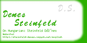 denes steinfeld business card